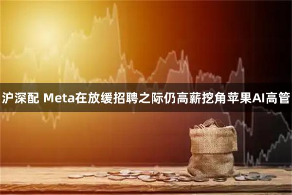 沪深配 Meta在放缓招聘之际仍高薪挖角苹果AI高管